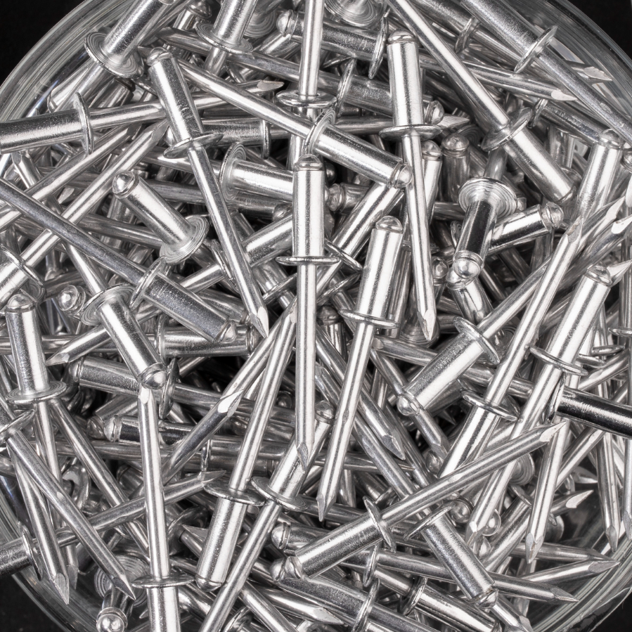 250 rivets standards à aluminium/aluminium à tête plate à Ø4,8x12mm - SCELL-IT - HD4812