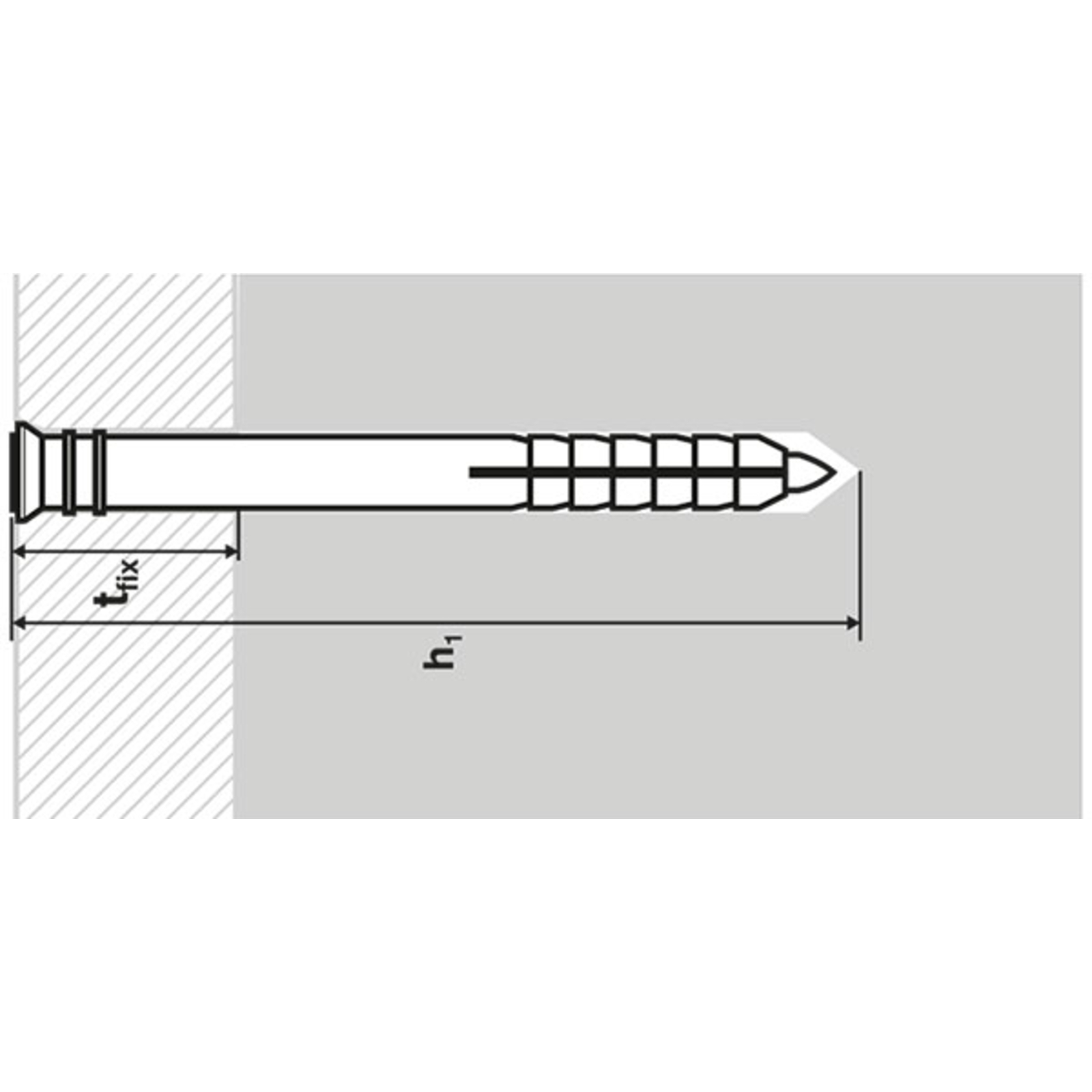 Cheville à frapper tête fraisée 6x40 mm tfix 10  - Lot de 100 SCELL-IT - HFC06040