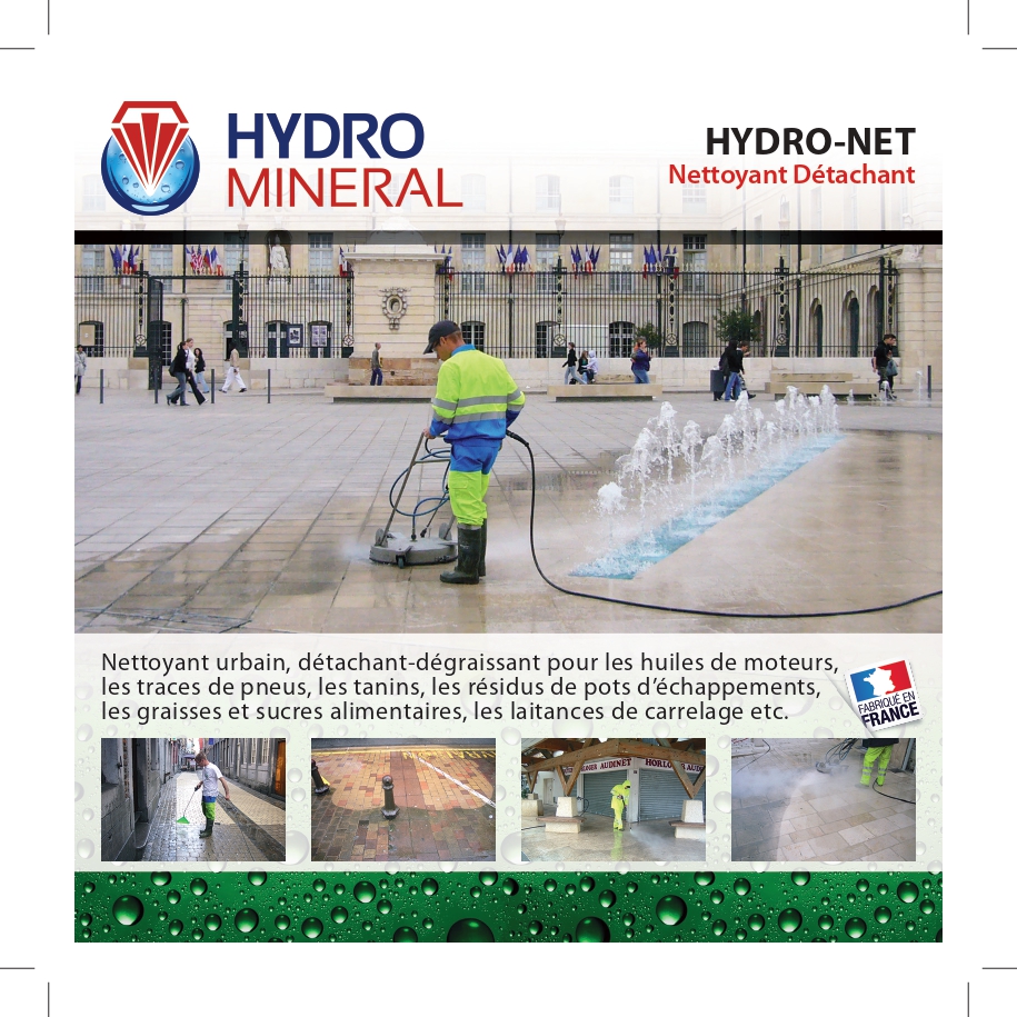 Bidon nettoyant puissant décapant,détachant et dégraissant sols poreux urbains 20 L HYDRO MINERAL - HN20