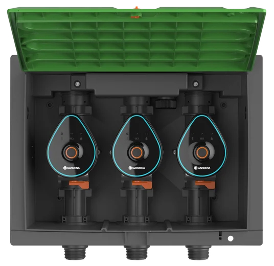 Kit regard pré-montable V3 + électrovannes programmables 9 V Bluetooth® - GARDENA - 1286-20