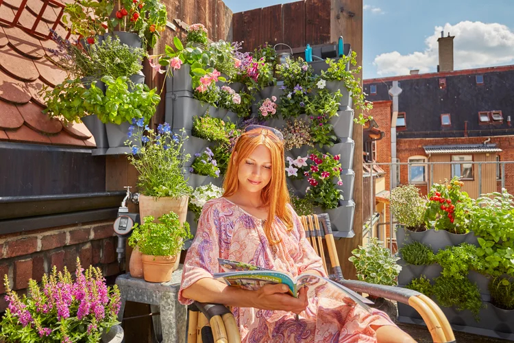 Kit mur végétal NatureUp avec arrosage intégré - GARDENA - 13151-20