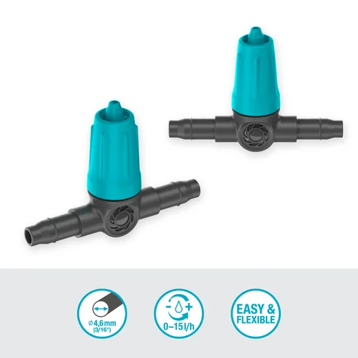 Goutteur en ligne réglable 0–15 l/h - GARDENA - 13315-26