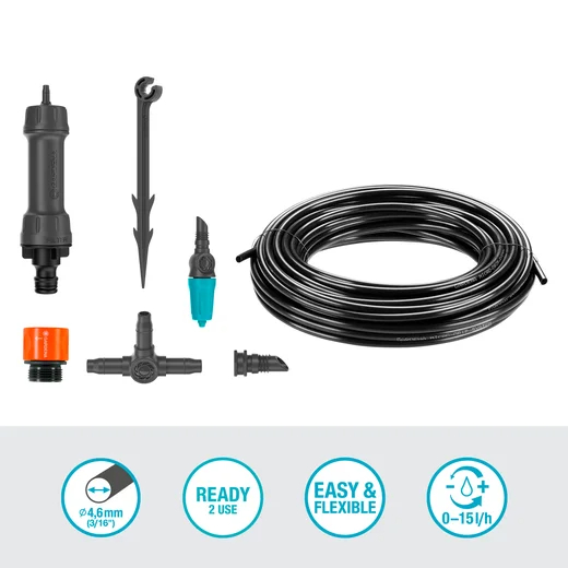Kit d'initiation pour balcon avec goutteur réglable (15 plantes) - GARDENA - 13402-26