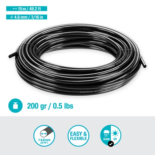 Tuyau pour arrosage goutte-à-goutte 4,6 mm (3/16
