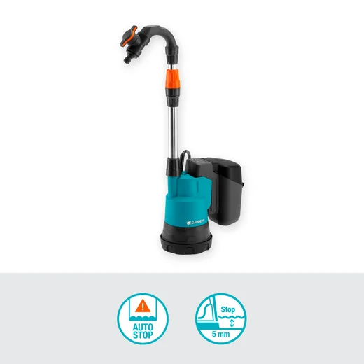 Pompe pour collecteur d'eau de pluie 2000/2 18V P4A avec batterie - GARDENA - 14602-20
