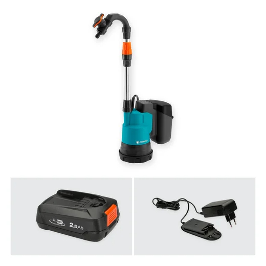 Pompe pour collecteur d'eau de pluie 2000/2 18V P4A avec batterie - GARDENA - 14602-20