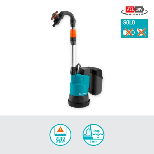 Pompe pour collecteur d'eau de pluie 2000/2 18V P4A sans batterie - GARDENA - 14602-55