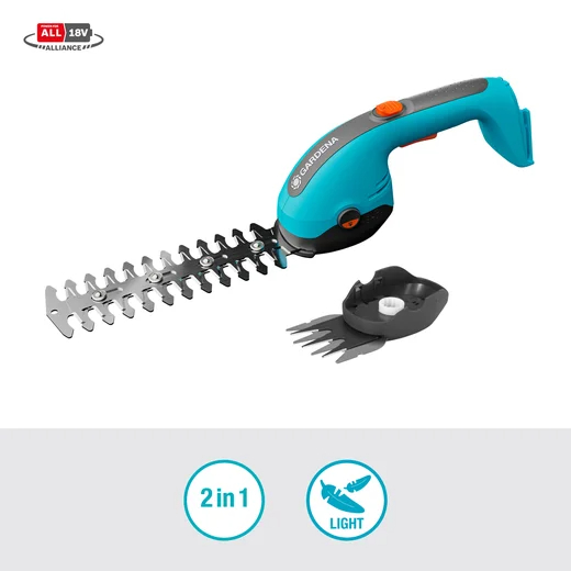 Kit Cisaille à gazon + lame taille buissons PowerCut 18V / P4A sans batterie - GARDENA - 14750-55