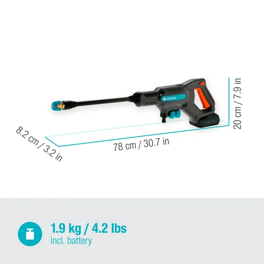 Nettoyeur moyenne pression AquaClean 24/18V P4A avec batterie - GARDENA - 14800-20