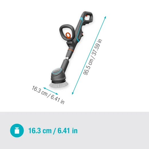Nettoyeur de terrasse AquaBrush 18V/P4A - Compact - sans batterie - GARDENA - 14840-55