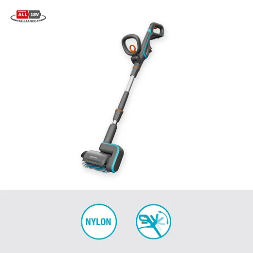 Nettoyeur de terrasse AquaBrush 18V/P4A - Patio - sans batterie - GARDENA - 14841-55