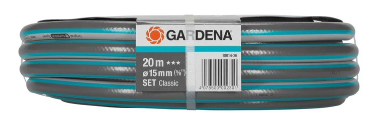 Tuyau d'arrosage Classic 15 mm avec accessoires d'arrosage - GARDENA - 18014-26