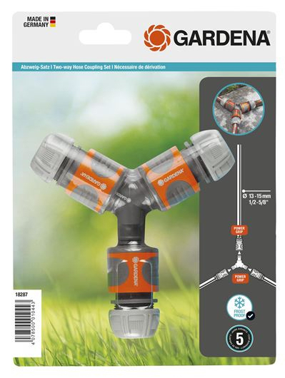 Nécessaire de dérivation GARDENA en Y pour arrosage 13 mm (1/2') et 15 mm (5/8') - 1828720