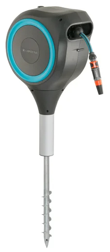 Dévidoir automatique sur pic RollUp S 15 m - GARDENA (Bleu turquoise) - GARDENA - 18604-20