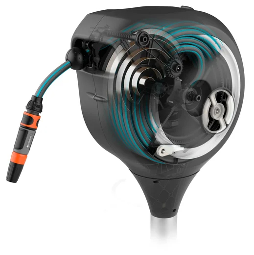 Dévidoir automatique sur pic RollUp S 15 m - GARDENA (Blanc) - GARDENA - 18606-20