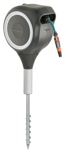 Dévidoir automatique sur pic RollUp S 15 m - GARDENA (Blanc) - GARDENA - 18606-20