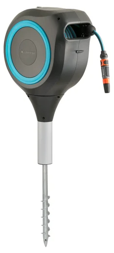 Dévidoir automatique sur pic RollUp M 20 m - GARDENA (Bleu turquoise) - GARDENA - 18614-20
