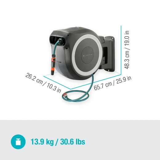 Dévidoir automatique mural RollUp XL 35 m - GARDENA blanc - GARDENA - 18632-20