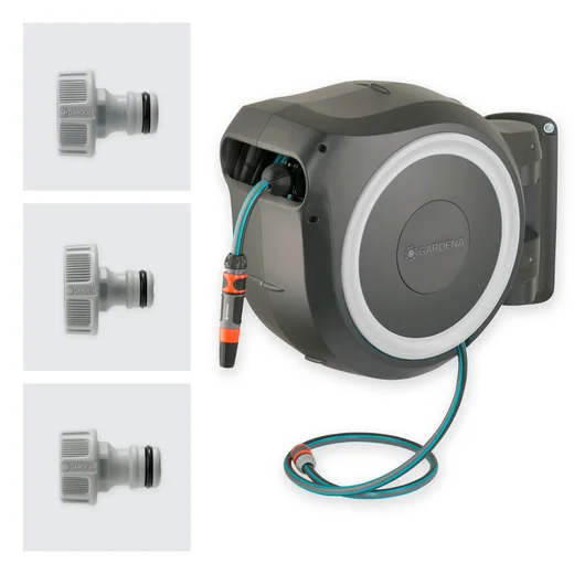 Dévidoir automatique mural RollUp XL 35 m - GARDENA blanc - GARDENA - 18632-20
