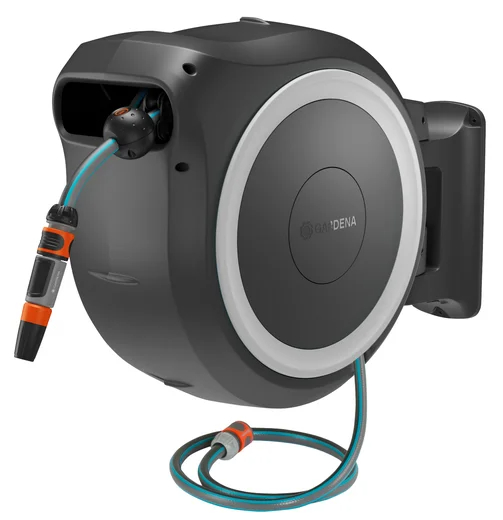Dévidoir automatique mural sur batterie PowerRoll XXL 40/18V P4A sans chargeur ni batterie - GARDENA - 18647-55