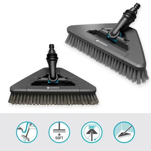 Brosse à manche souple flex Cleansystem, pour grandes surfaces délicates - GARDENA - 18812-20