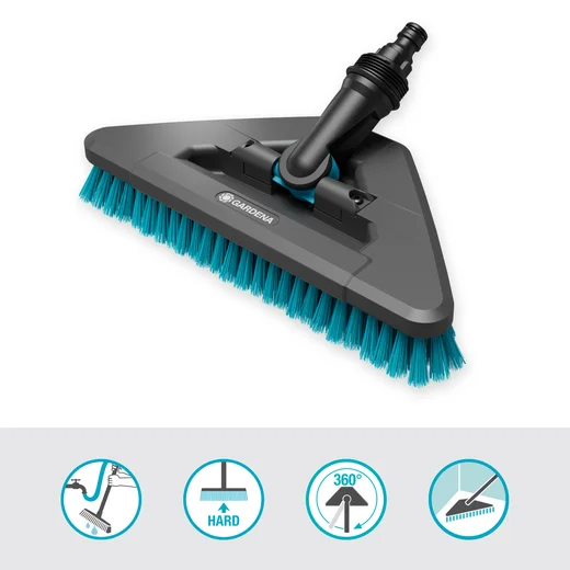 Brosse à manche dure flex Cleansystem pour grandes surfaces résistantes - GARDENA - 18814-20