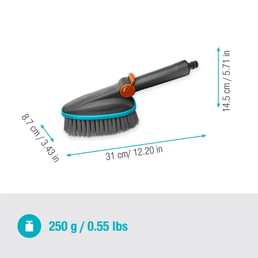 Brosse de lavage à main M souple réglable Cleansystem pour petites surfaces - GARDENA - 18842-20