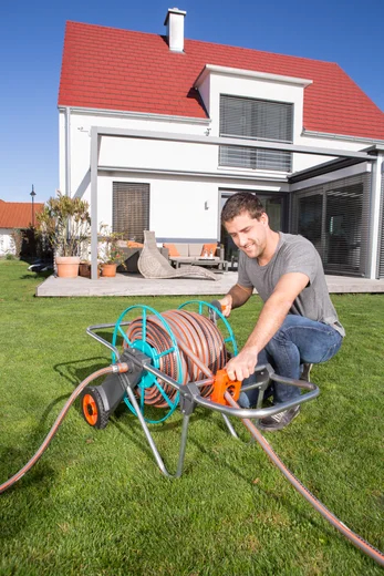 Dévidoir métal sur roues 100 - GARDENA - 2674-20