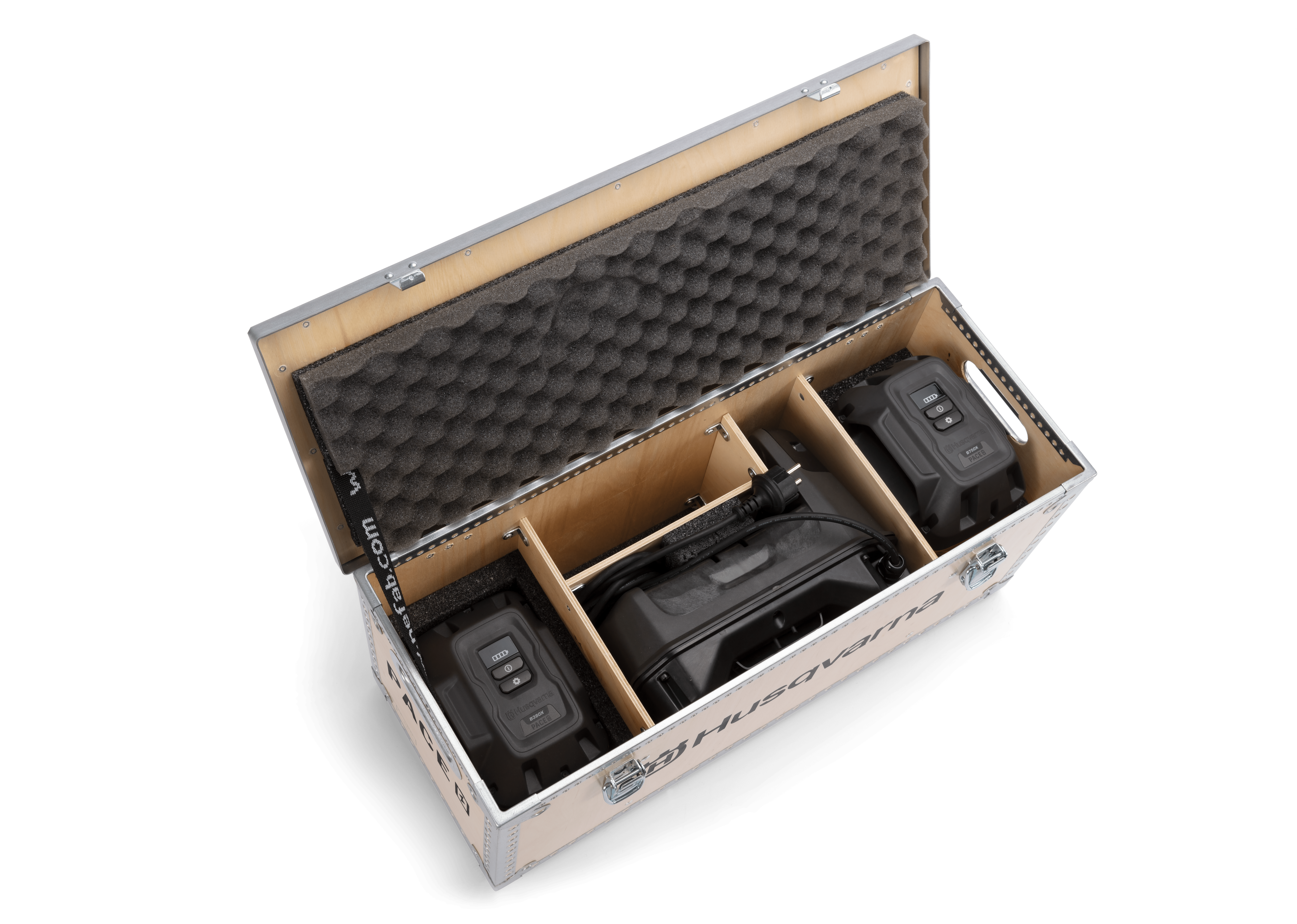 COFFRE BOIS TRANSPORT 2 BATTERIES ET UN CHARGEUR HUSQVARNA - 531215401