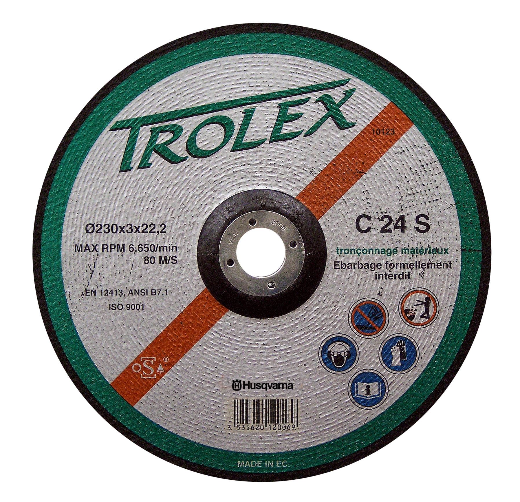 Disque TROLEX HUSQVARNA C24S matériaux de construction D230mm alésage 22,2 -543059227