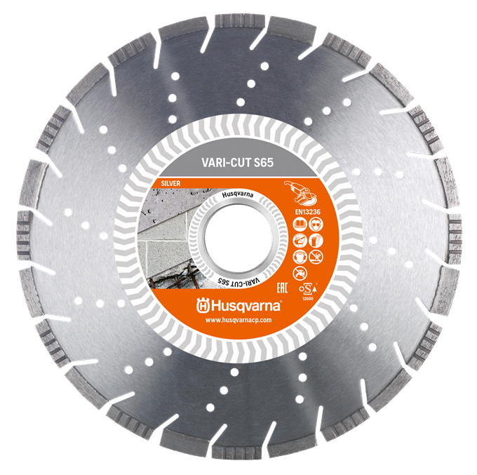 Disque diamant VARI CUT S65 pour meuleuse d'angle D230 mm pour brique ET MATERIAUX ABRASIFS 22.2- 579808080 HUSQVARNA - 579 80 80-80
