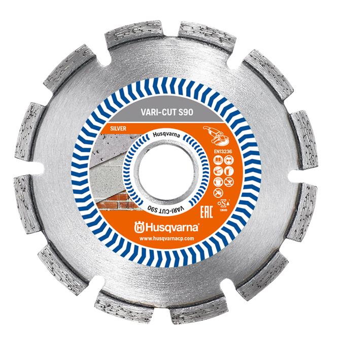 Disque diamant VARI CUT S90 pour meuleuse d'angle D125 mm POUR DEJOINTEMENT 22.2- 579808140 HUSQVARNA - 579 80 81-40