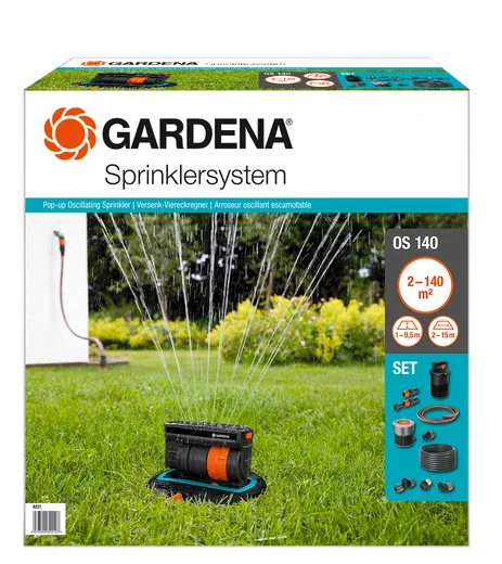 Kit arroseur oscillant escamotable OS 140 - GARDENA - 8221-20