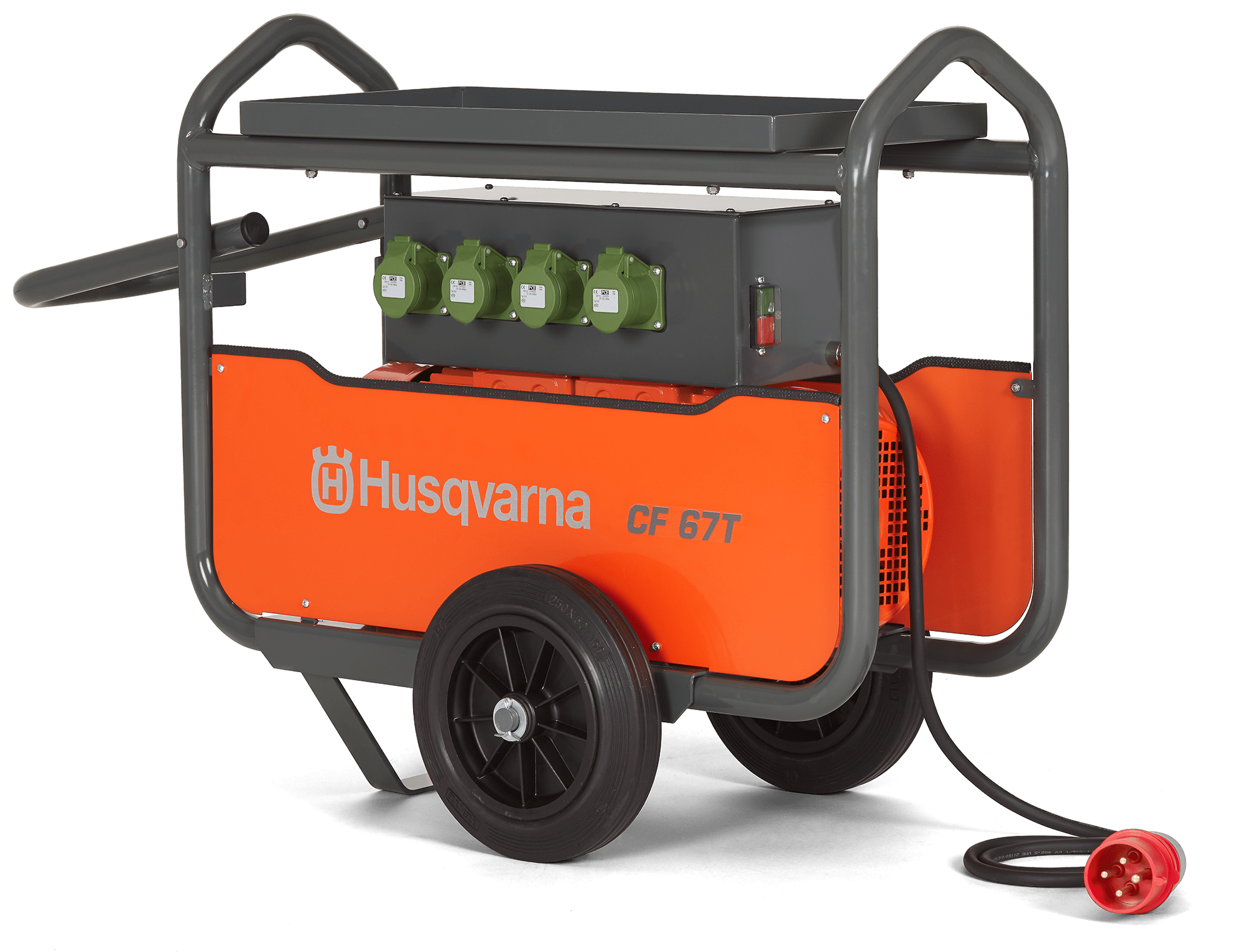 Vibrateur à béton CF67T CI4P 400V-3-50HZ-70KG- 4 SORTIES roues de transport HUSQVARNA - 967 93 82-02