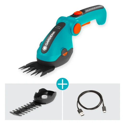 Kit cisaille à gazon ComfortCut Li + lame taille-buissons - GARDENA - 9888-20