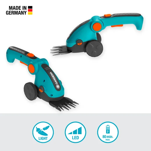 Kit cisaille à gazon ComfortCut Li + manche télescopique et roues - GARDENA - 9889-20