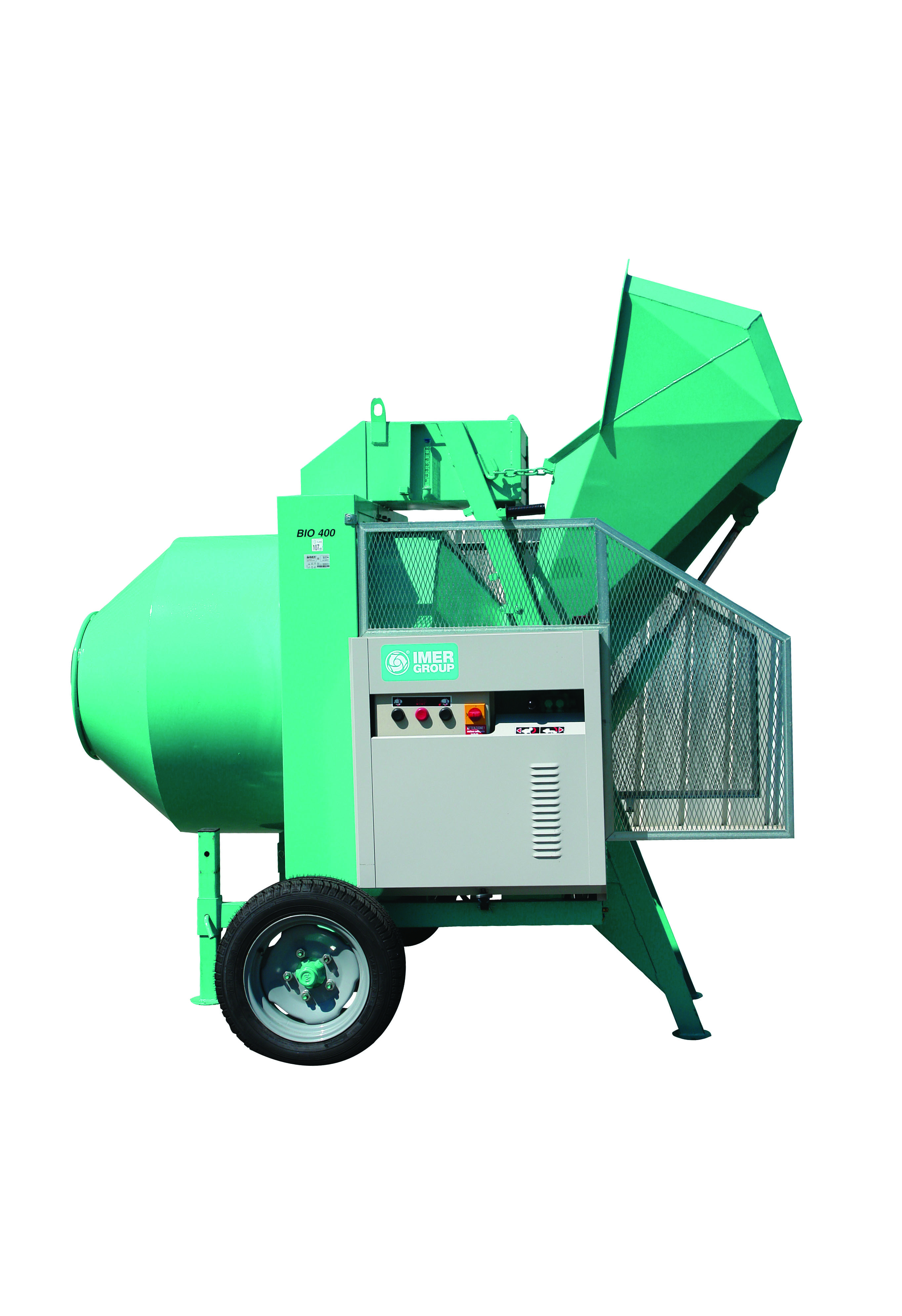 Pelle tractée IMER avec enrouleur de 20 m pour bétonnière BIO 400 - 01048605