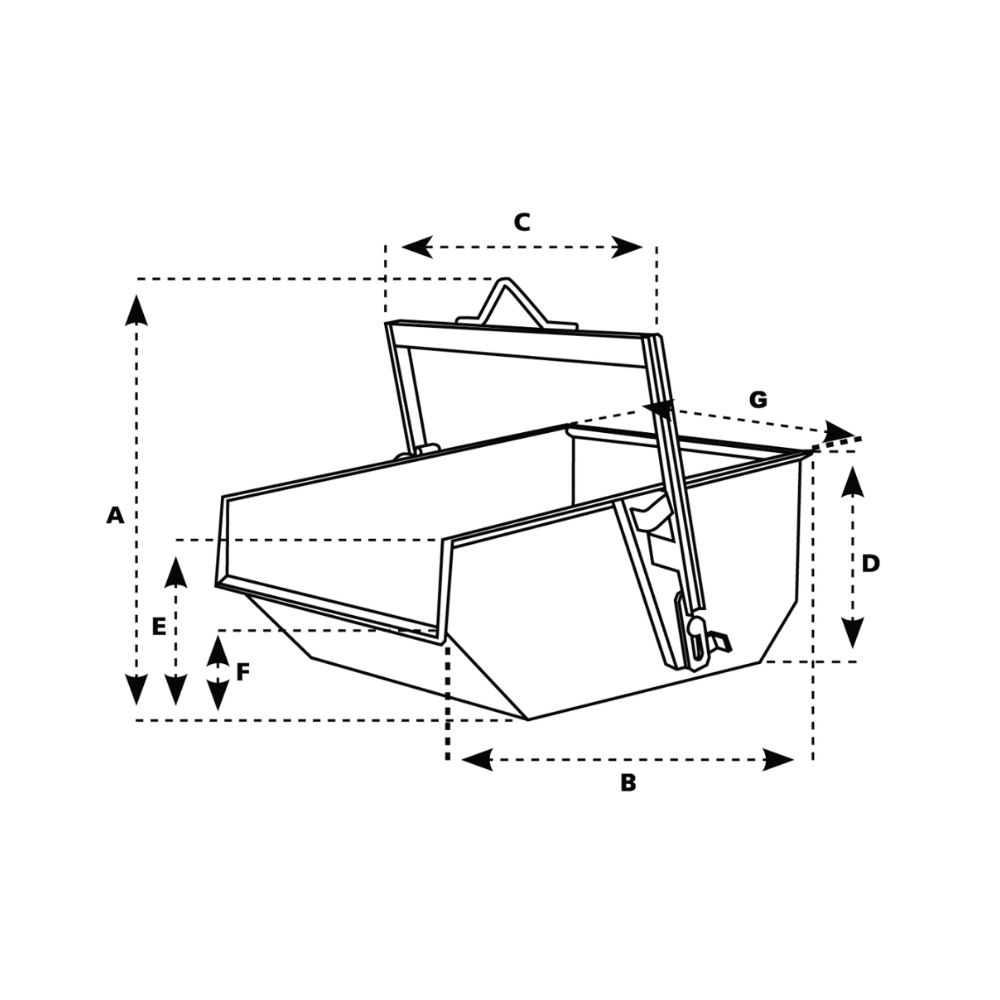 Benne auto basculante A-50D ALU / 500 L - IMER - 070203A050DALU