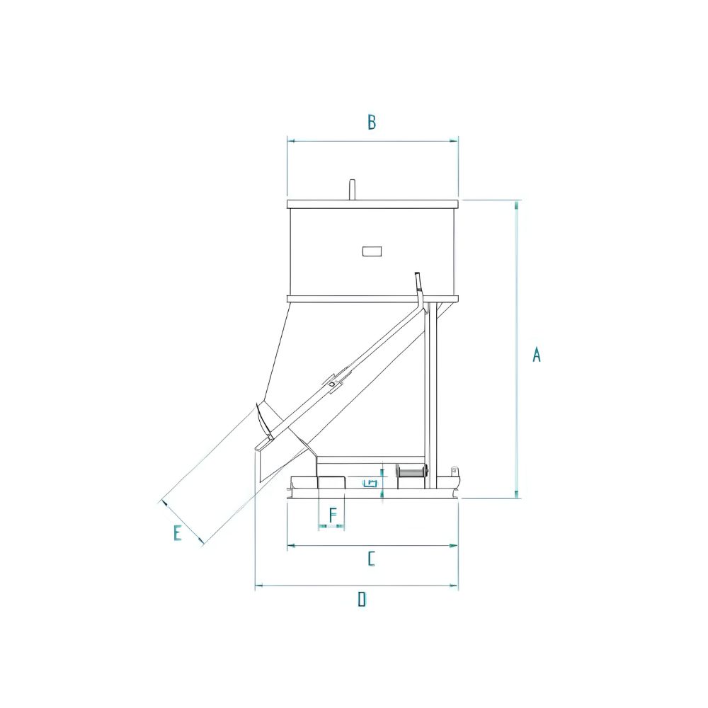 Benne BF-40ST / 400 L trappe latérale + fourreaux - IMER - 070213BF040ST