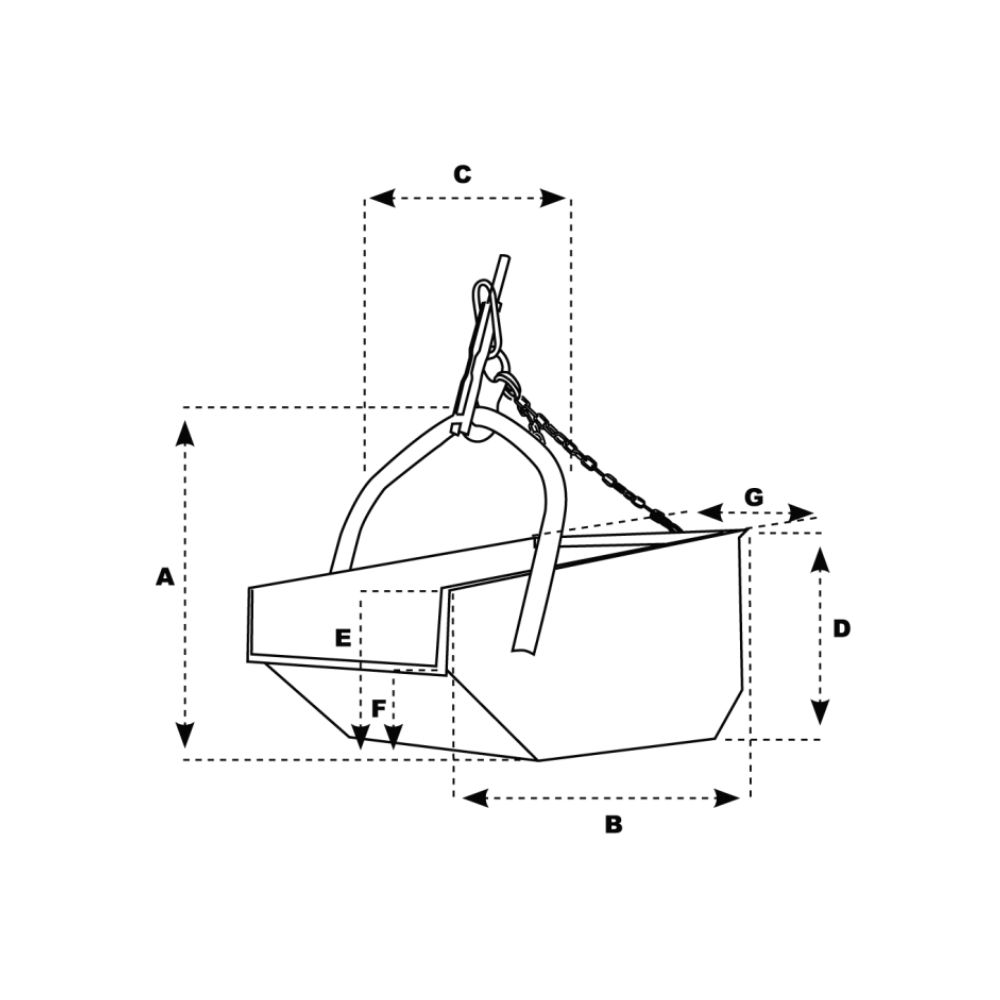 Benne à crochet A-30C / 300 L - IMER - 070214A030C