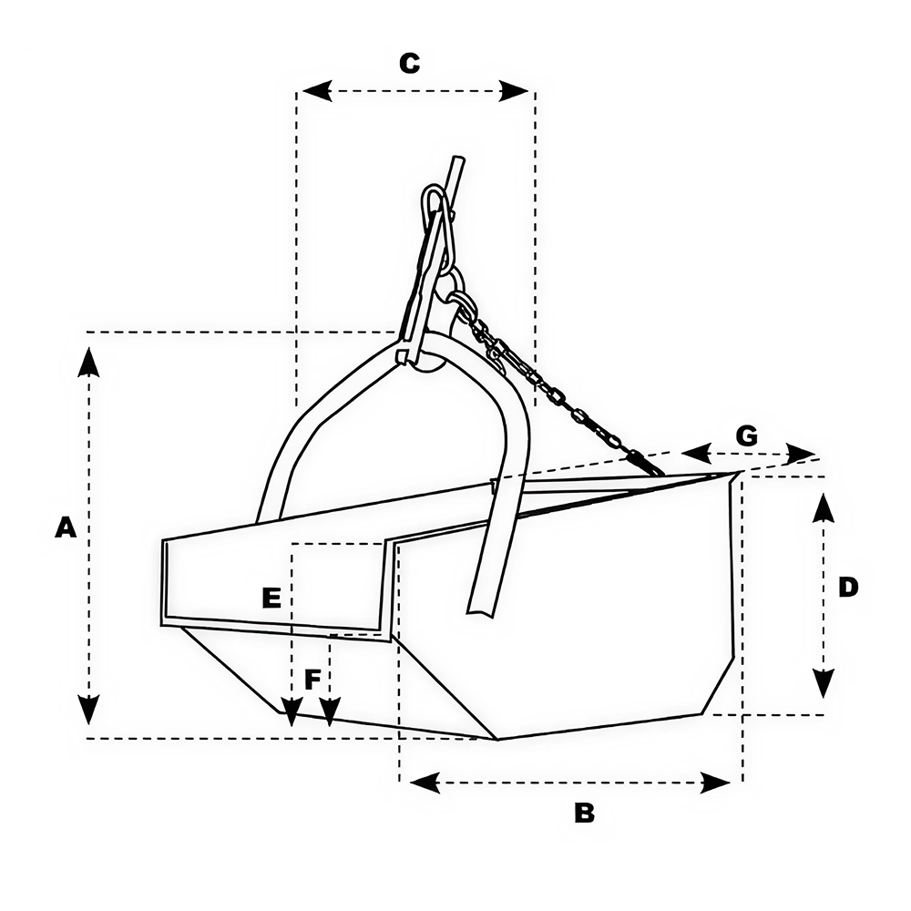 Benne à crochet A-150C / 1500 L - IMER - 070214A150C