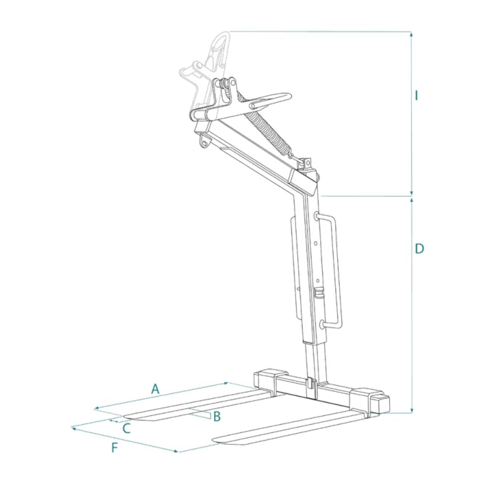 Lève palette MBRA-20 hauteur réglable / balancement auto - IMER - 070301MBRA020