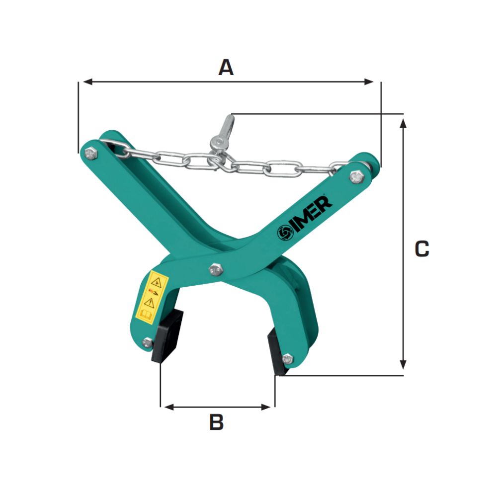 Pince à bordure PZV-M réglable 20 à 140 mm - IMER - 070402PZVM