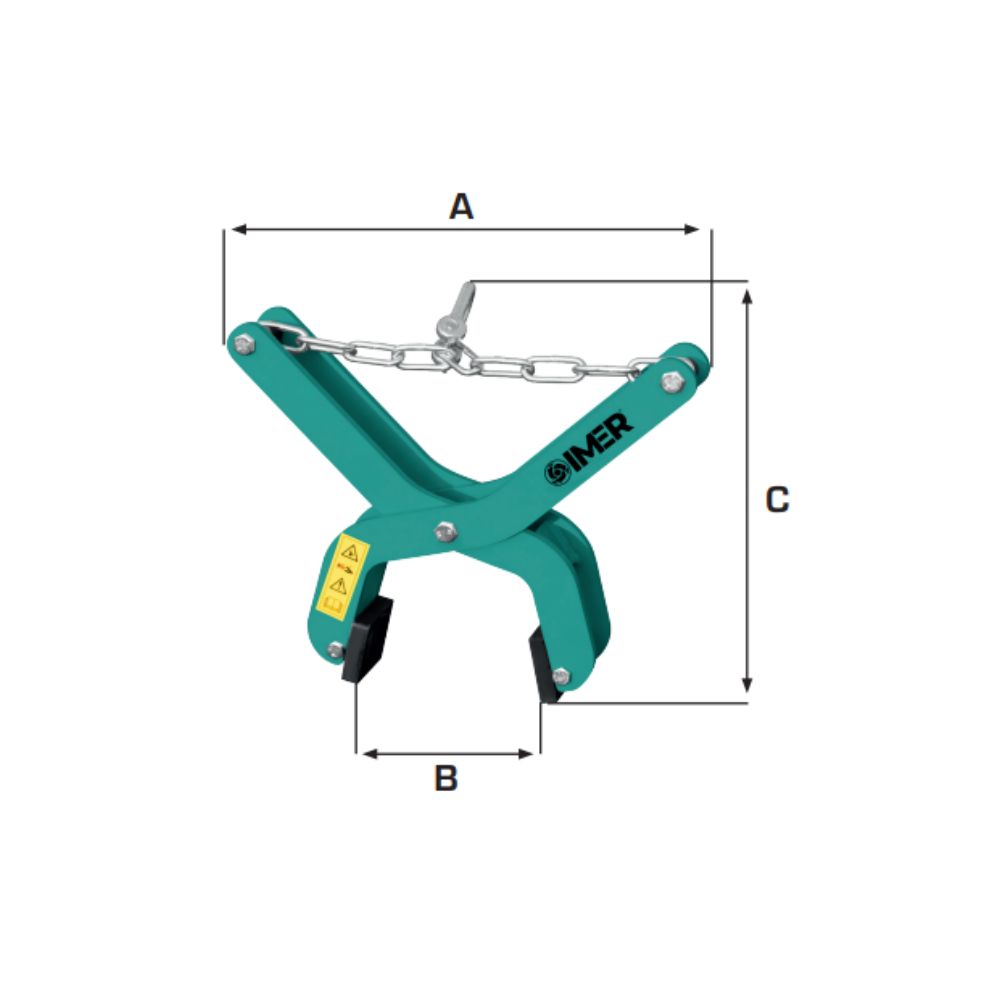 Pince à bordure PZV réglable 20 à 140 mm - IMER - 070402PZV