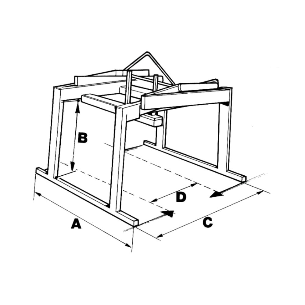 Pince pour briques PZL-F réglable 1100 à 1250 mm / 1100kg - IMER - 070410PZLF