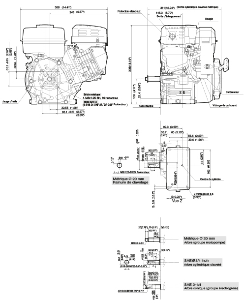 Moteur thermique WORMS EX 21 (Essence) 7 ch - EX210DH5168