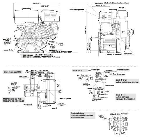 Moteur thermique WORMS EX 27 (Essence) 9 ch - EX270DK5201