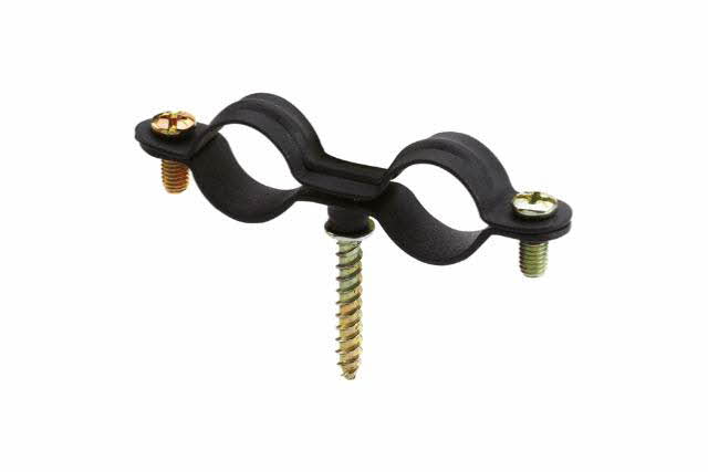 BOITE INDEX DE 50-COLLIER DOUBLE NOIR POUR GAZ M6 AVEC VIS À BOIS FILETAGE M Ø MM L MM -ABGD022