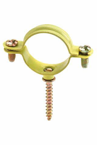 Boite de 50 Collier INDEX jaune pour gaz M6 avec vis à bois -ABGM022