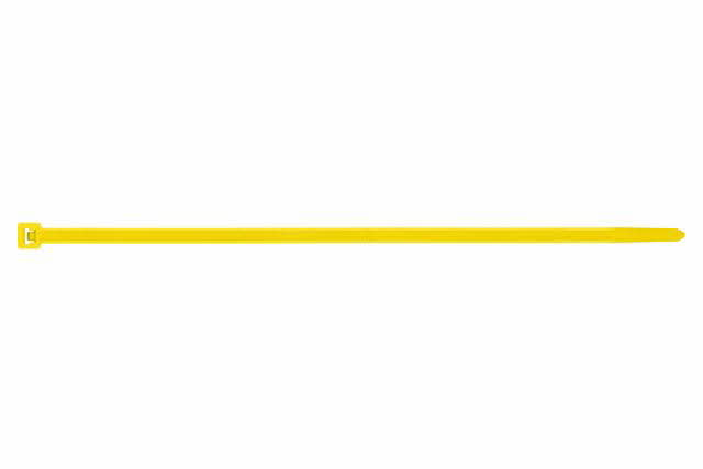 Boite de 100-Collier nylon cranté jaune Filetage M Diam. mm L 140 mm INDEX-BC36140AM